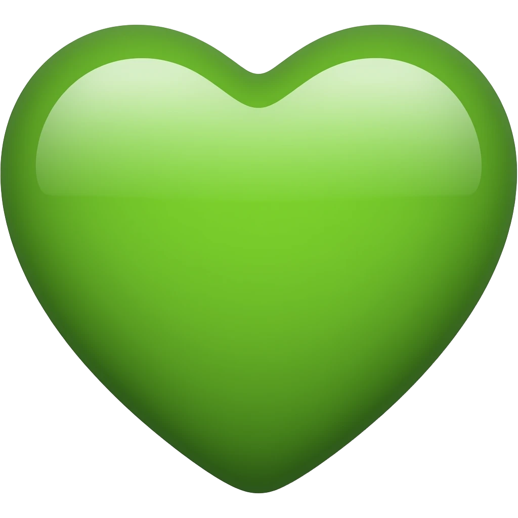corazón verde emoji
