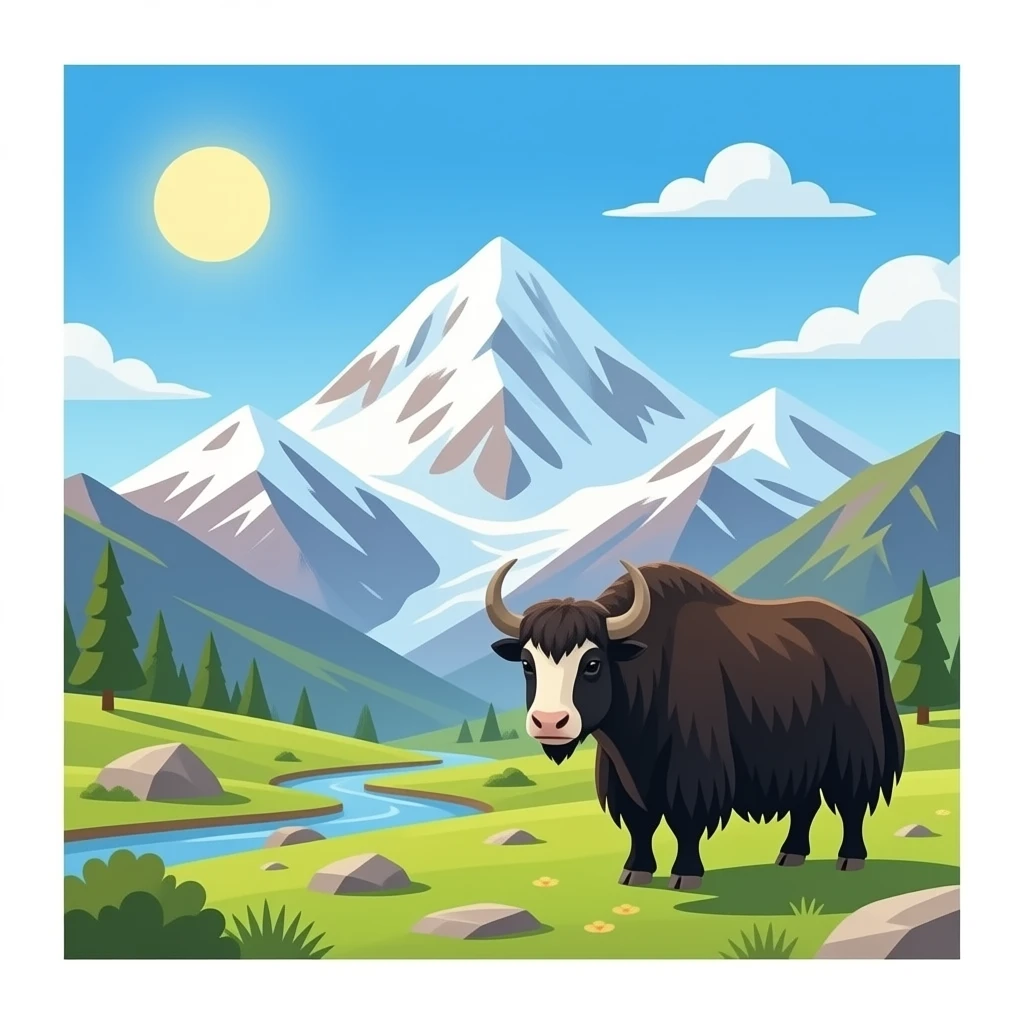 himalayan Yak mountains emoji