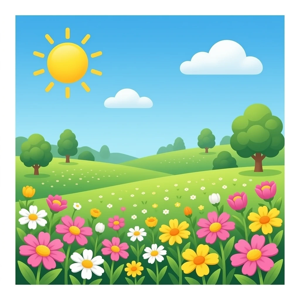 Flowers background emoji