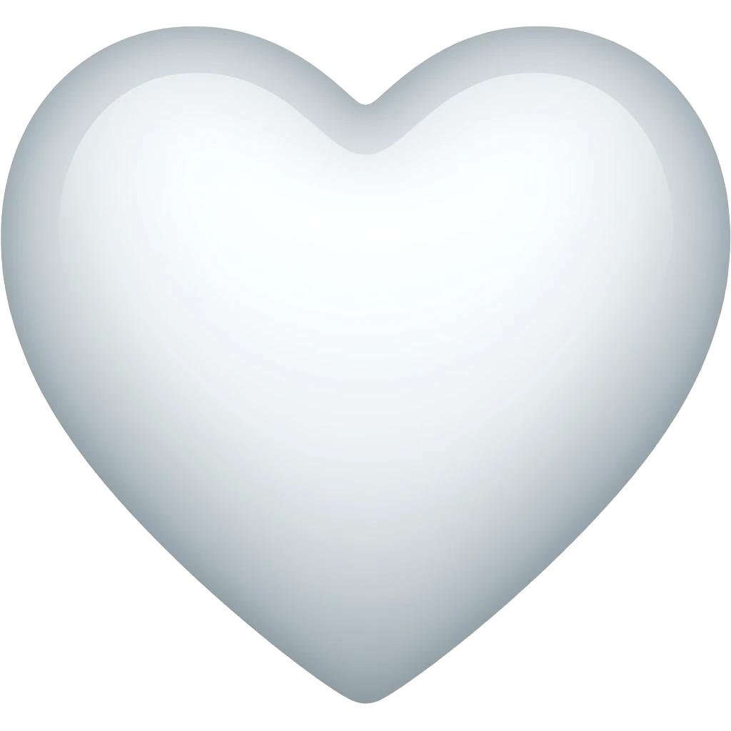 Generate white beautiful heart emoji