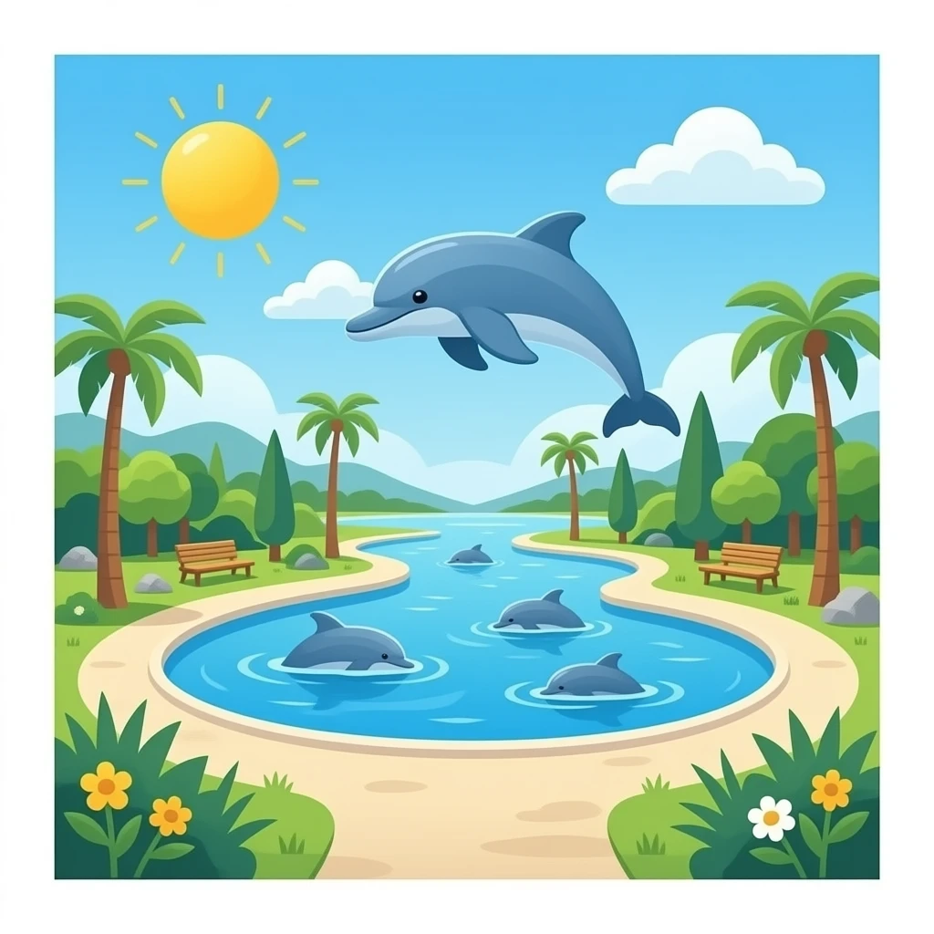 Dolphin park emoji