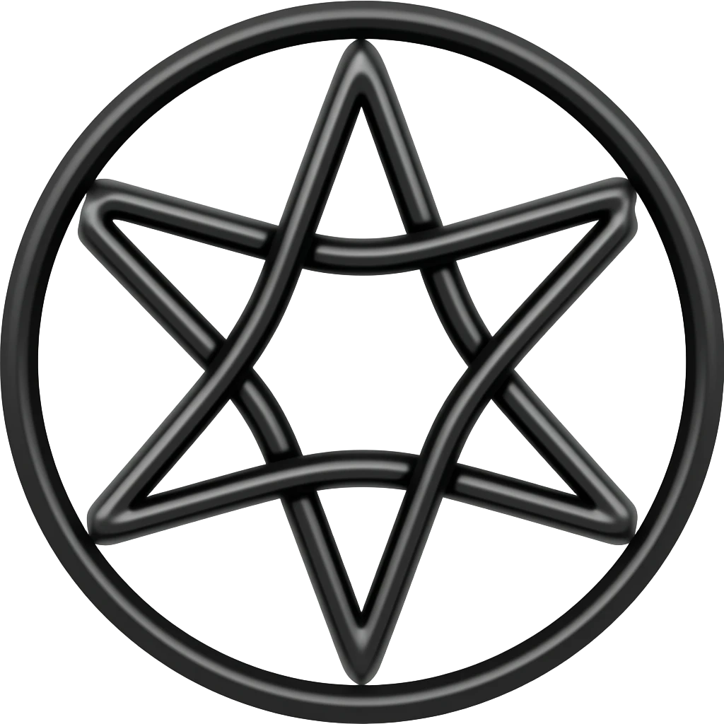 Black pentacle emoji