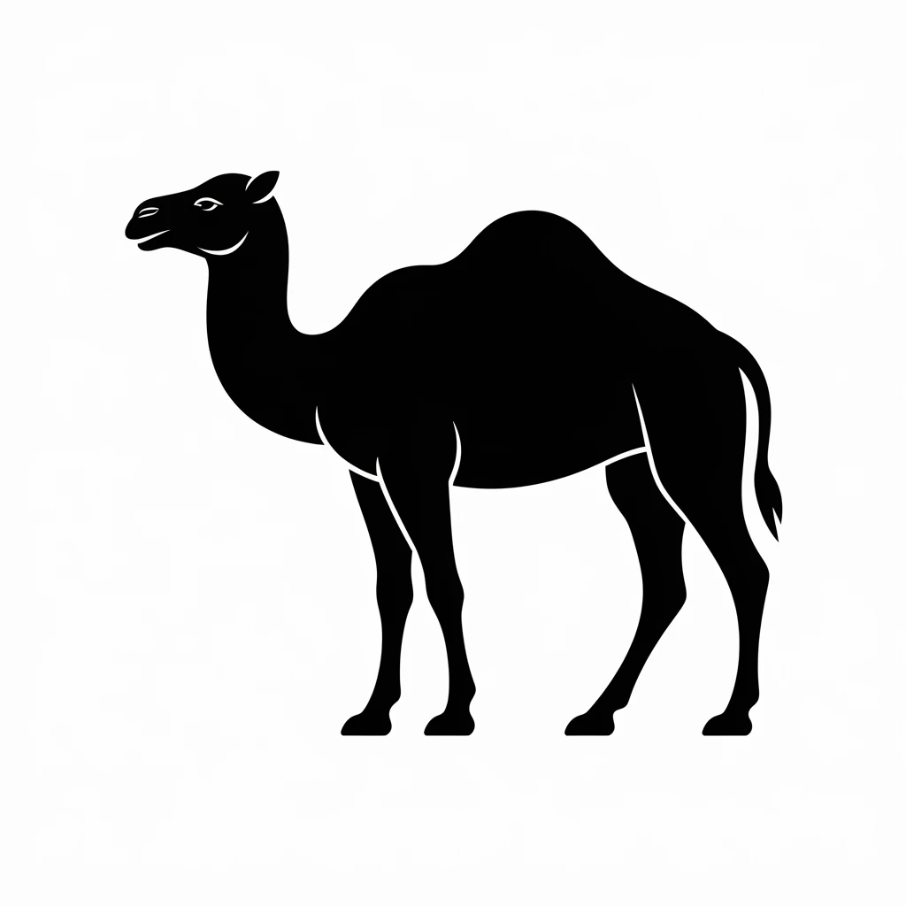 Camel icon black silhouette emoji