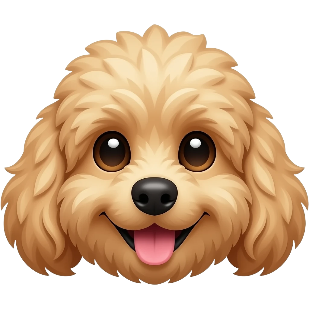 Cockapoo smiling face only emoji