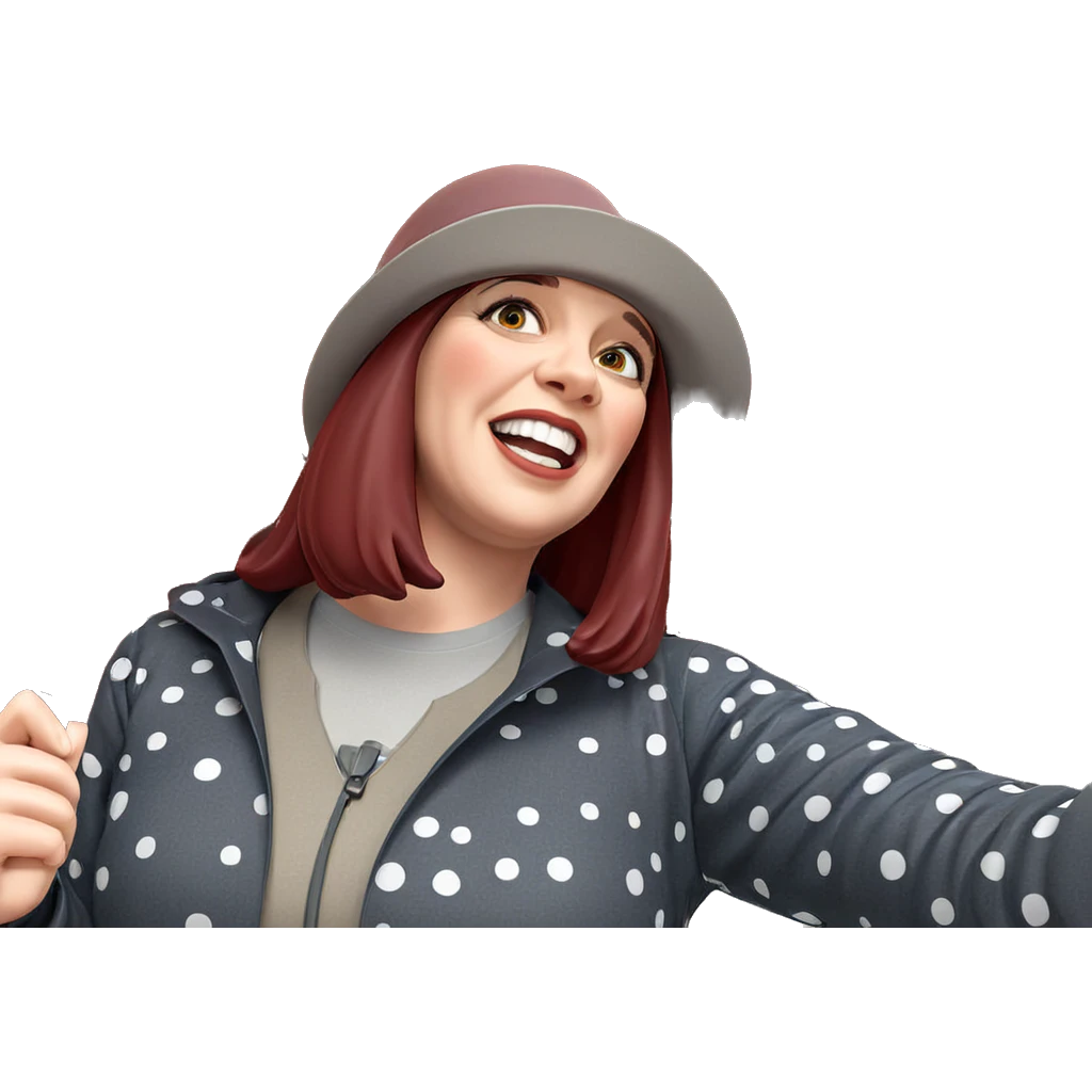 girl with hat and umbrella emoji