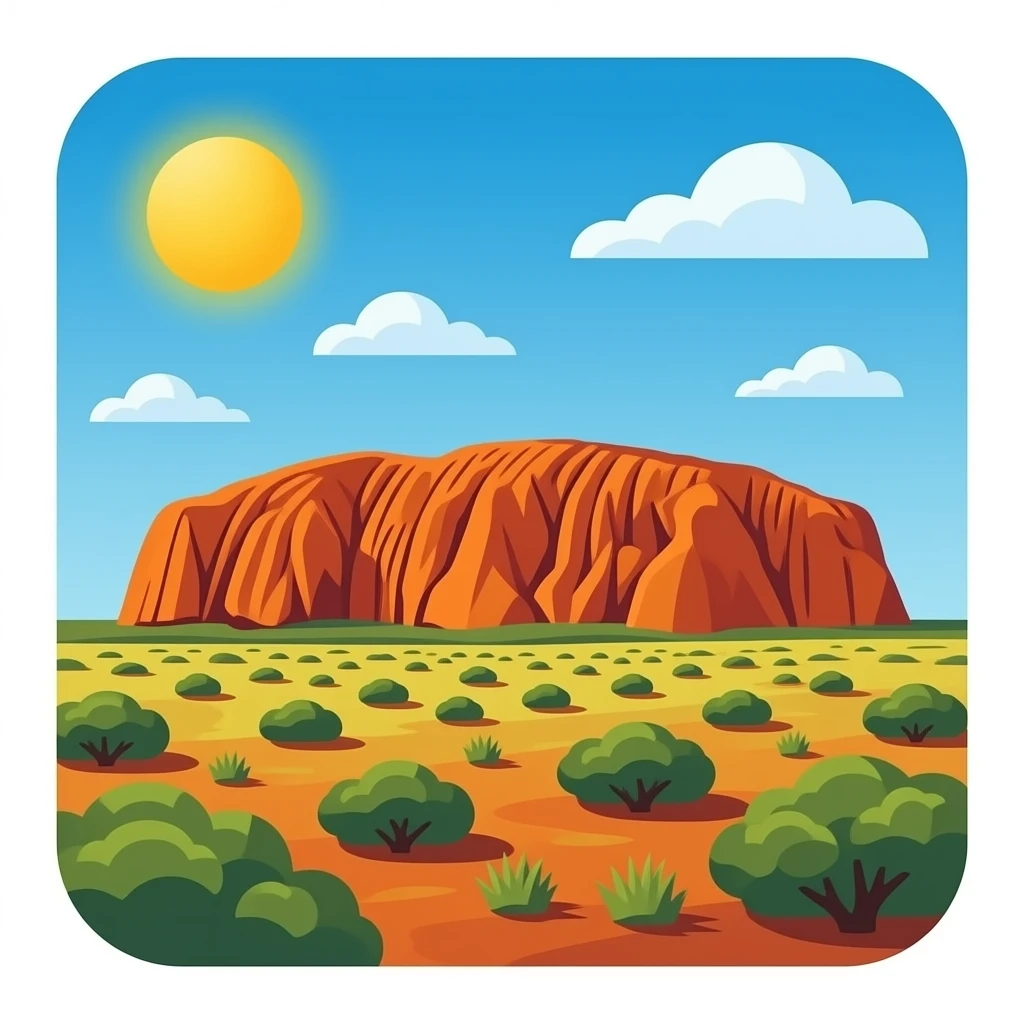 Uluru Ayers rock icon emoji
