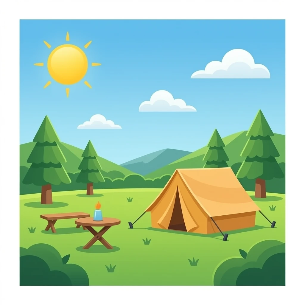 Camping backyard emoji