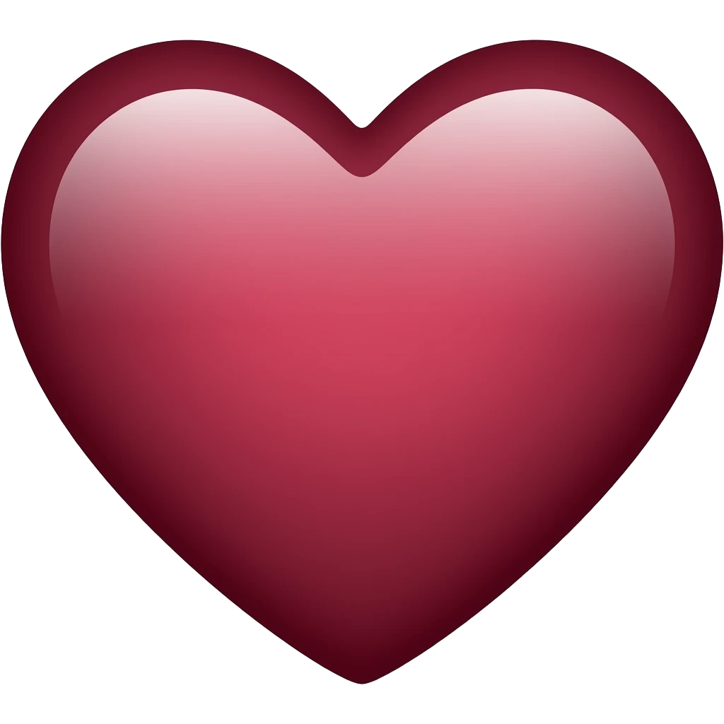 Сердце цвета бургунді emoji