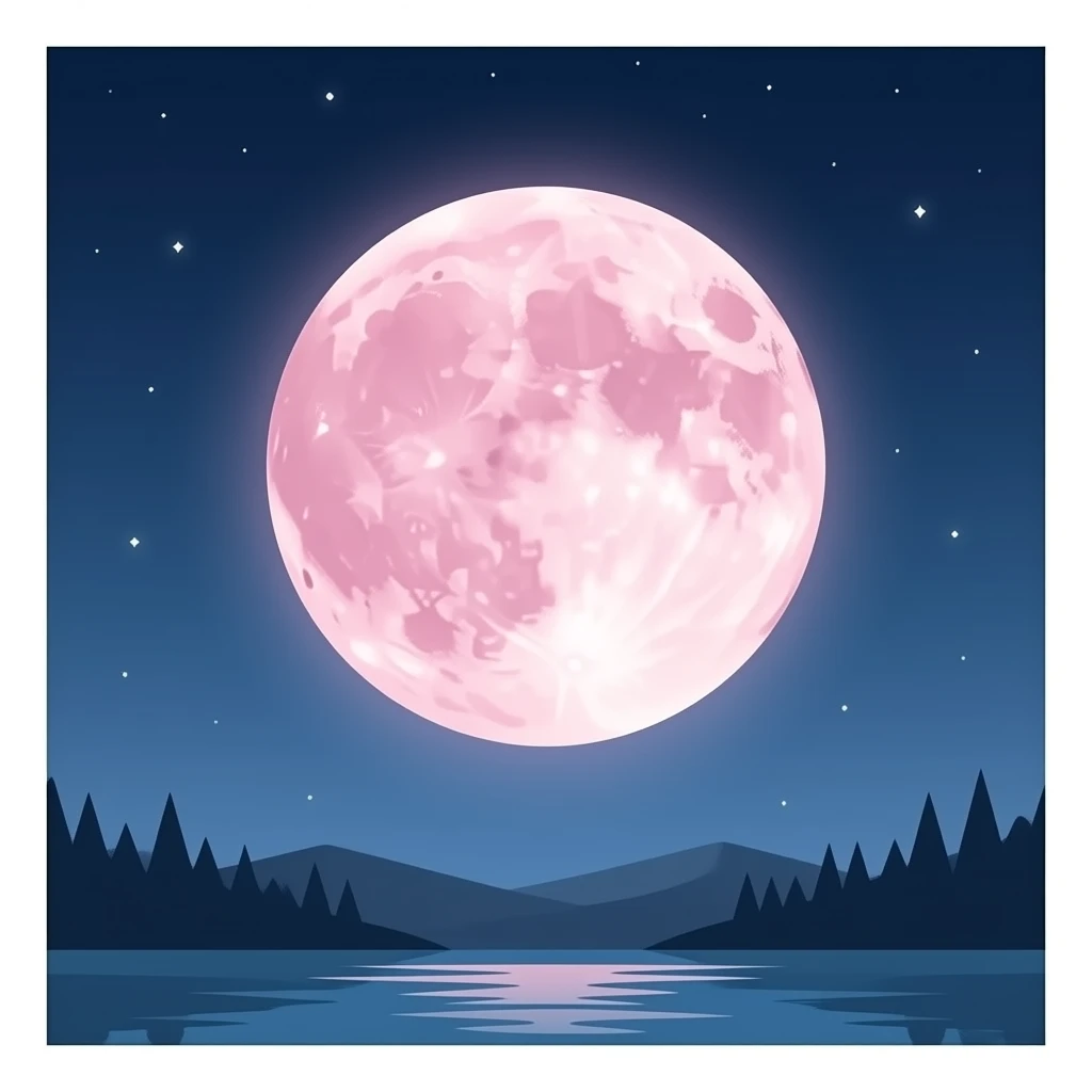 Pink moon emoji