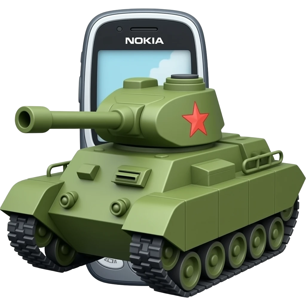 tank themed nokia emoji