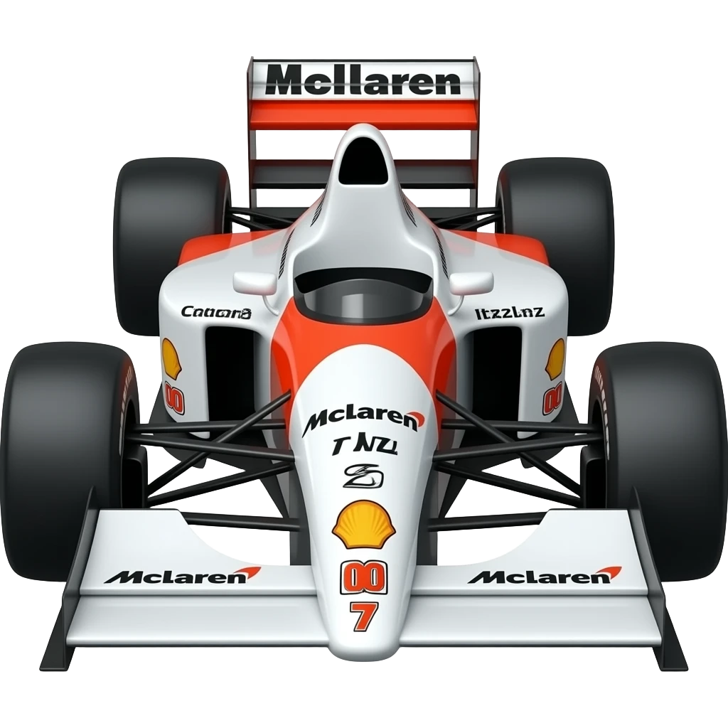 McLaren MP4/4, highly detailed hyper realistic emoji