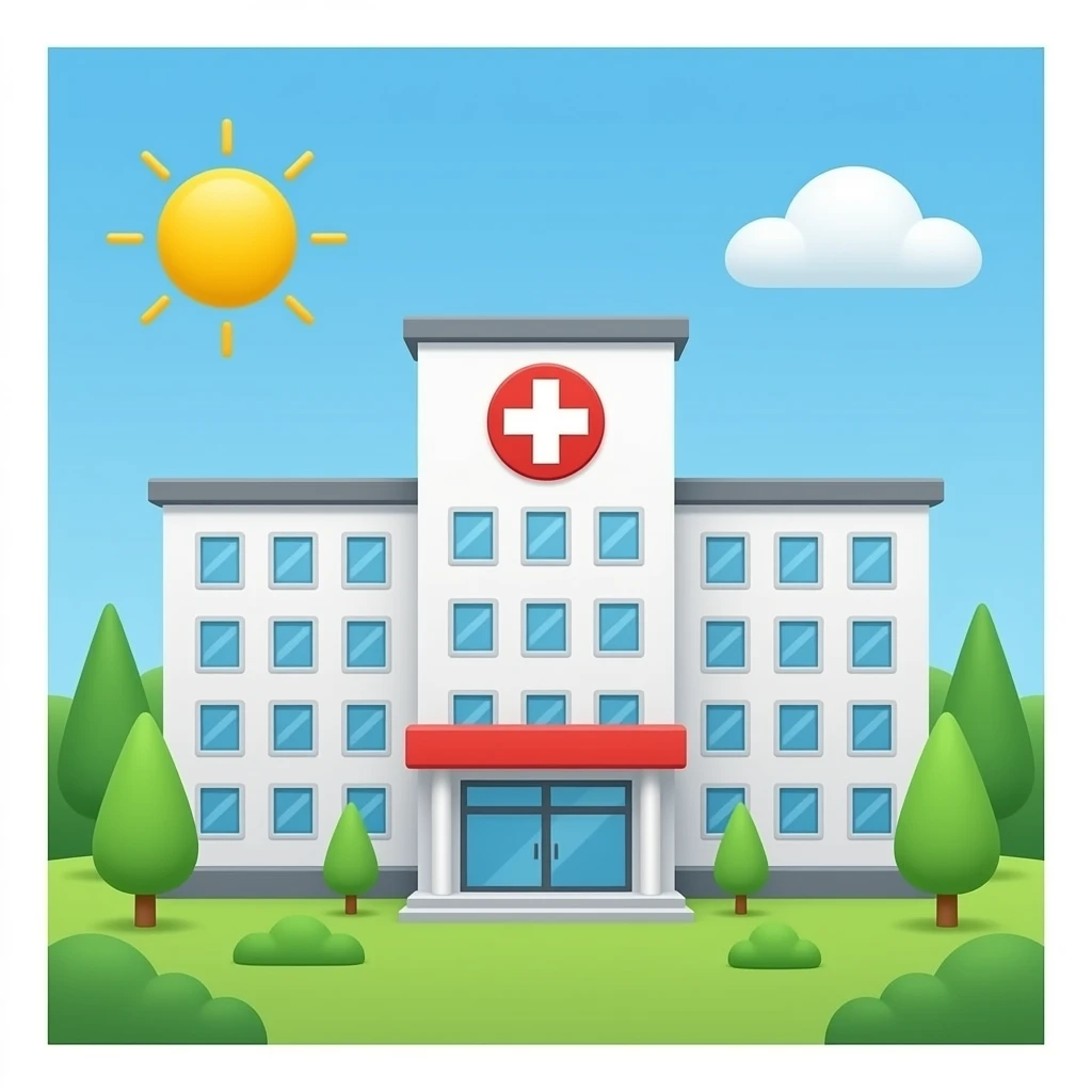 Hospital building scene emoji