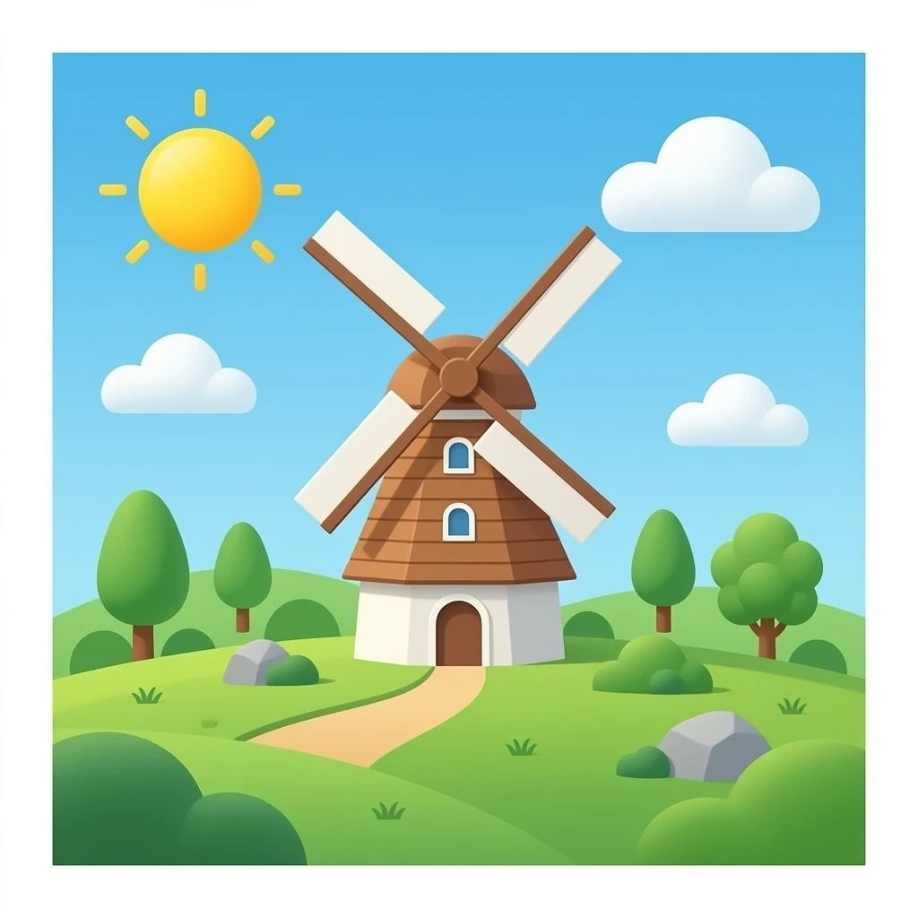 Windmil 3d emoji