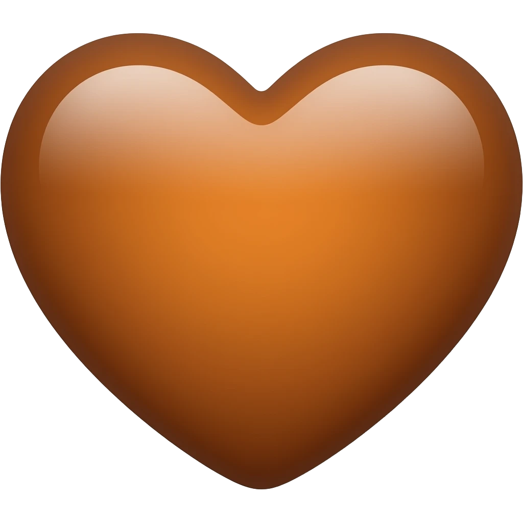 Brown heart emoji