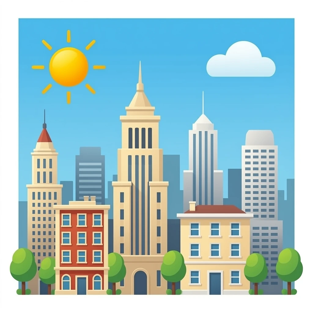 여러 개의 빌딩 emoji