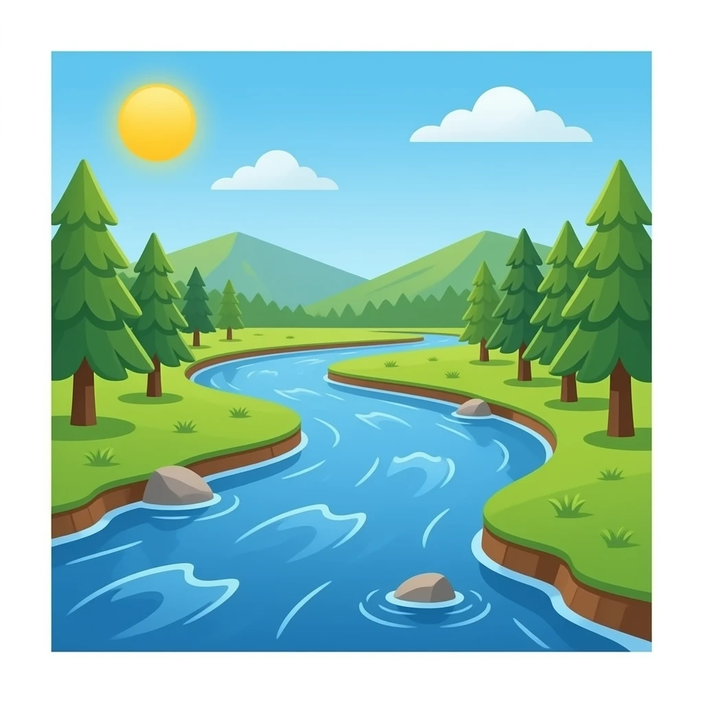 river without background emoji