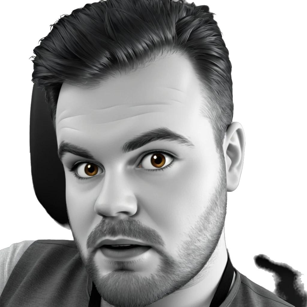 bearded boy enjoying food emoji