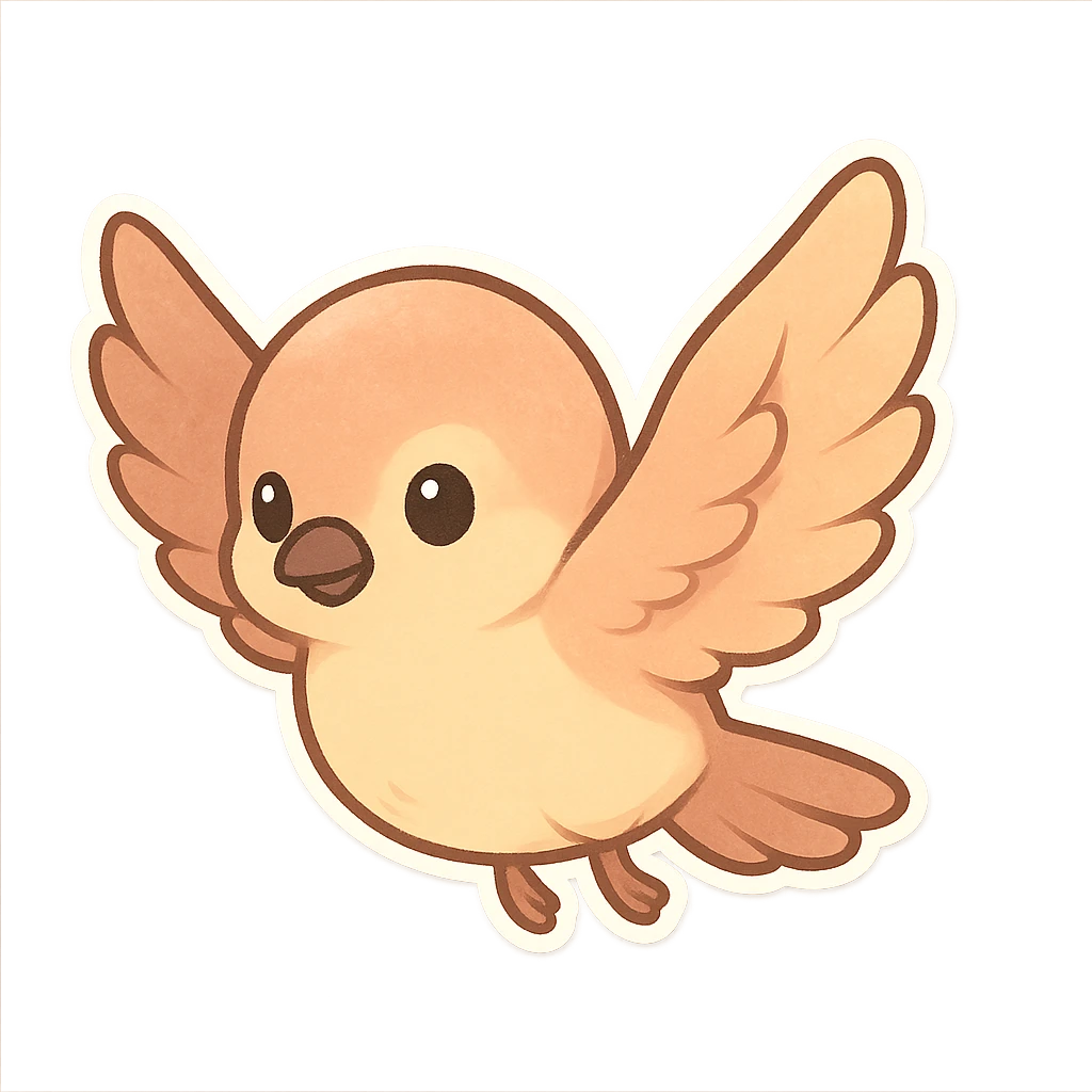 一只飞翔的小鸟 emoji