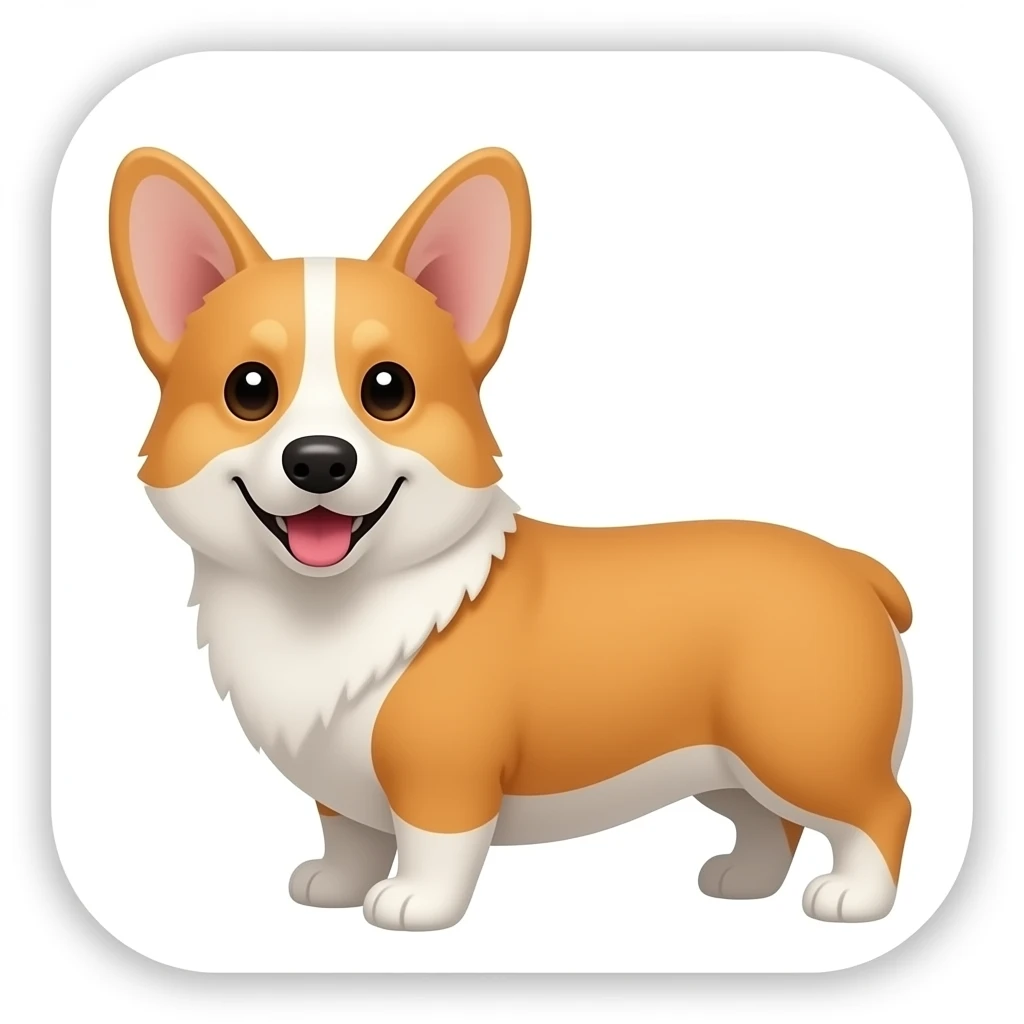 Corgi on google play store emoji