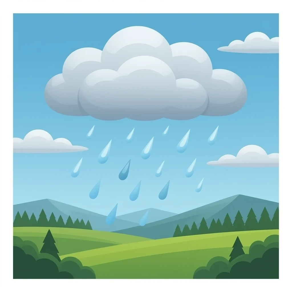 Rain and cloud emoji