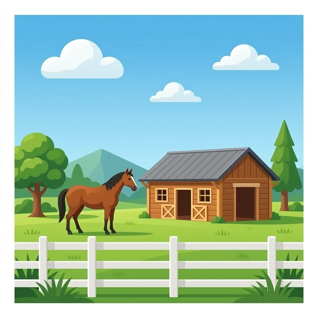 Horse stable emoji