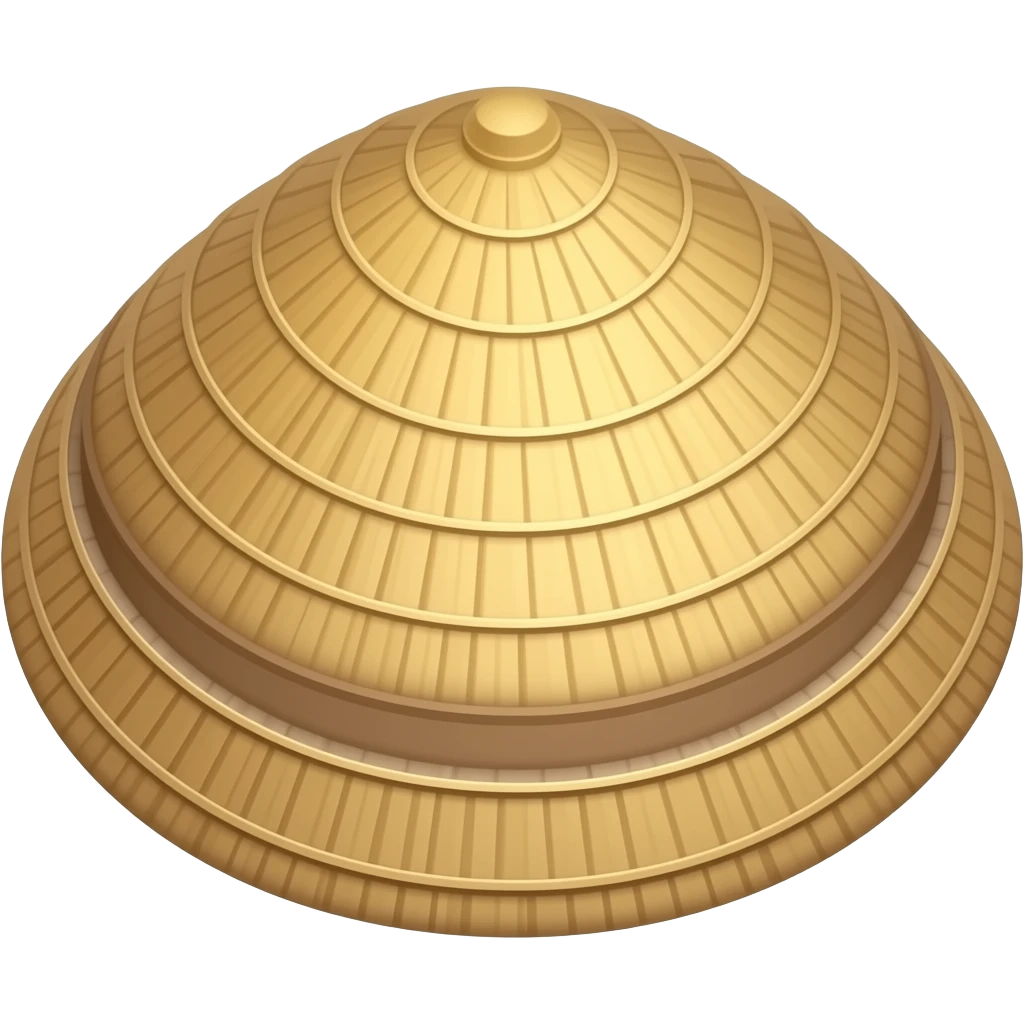 Chinese wide kasa hat emoji