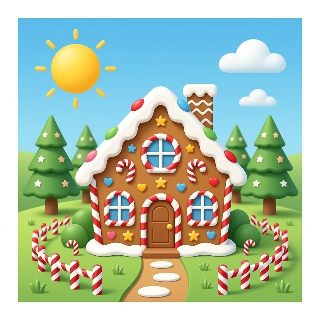 Ginger bread house emoji