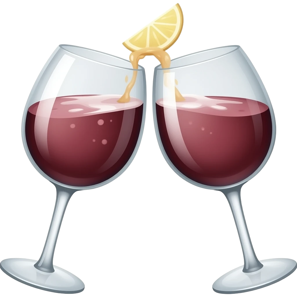 Wine cheers emoji