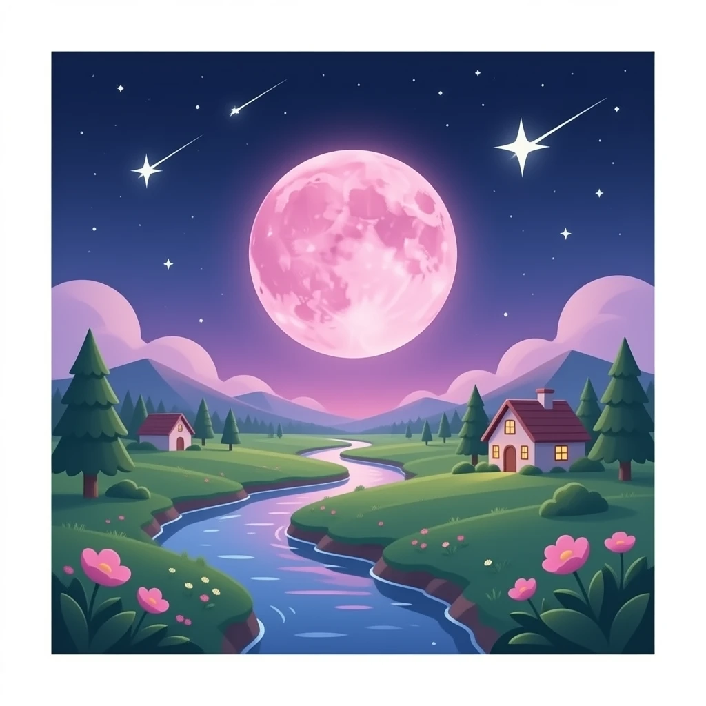 Lune rose emoji