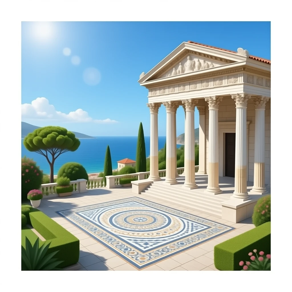 Hyper realistic of Roman temple like La Maison Caree (Nice) emoji | AI ...