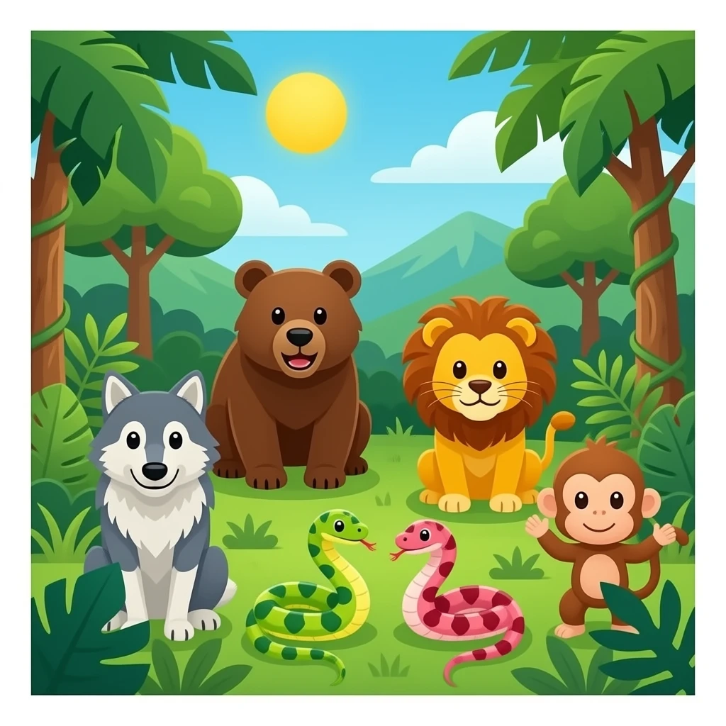 Jungle🐺🐻🦁🐒🐍🐍 emoji