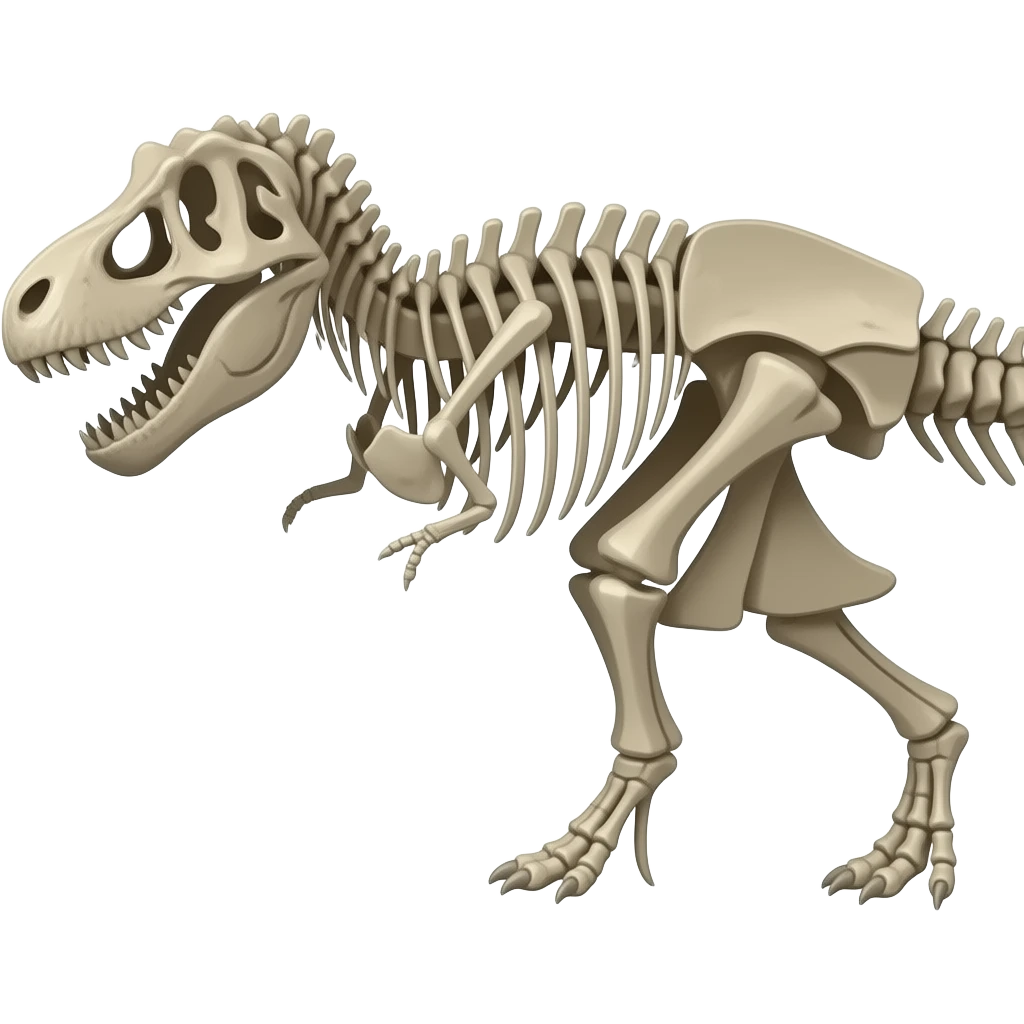 T rex bones emoji