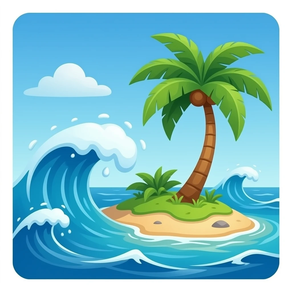 ⚠️ 🏝️🌊 emoji