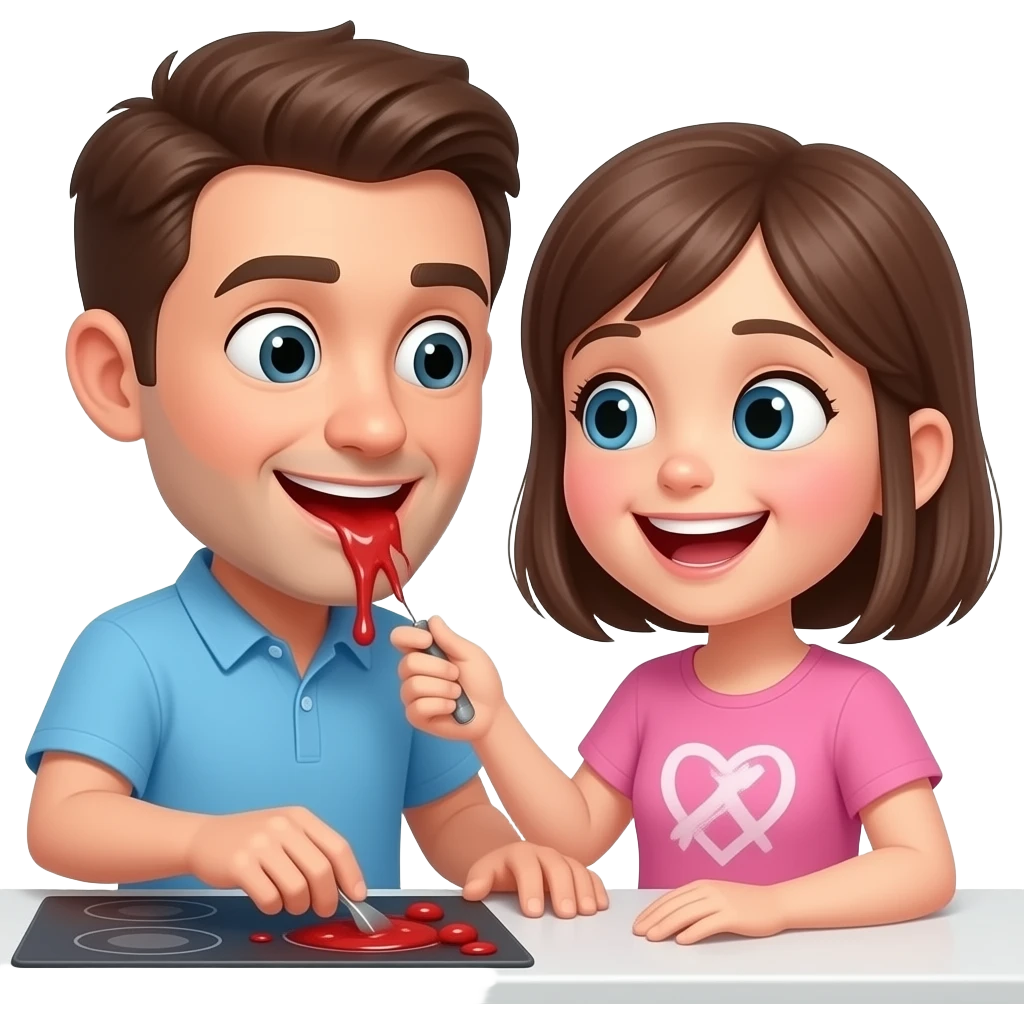 男は小さくなり、幼女に食べられる emoji