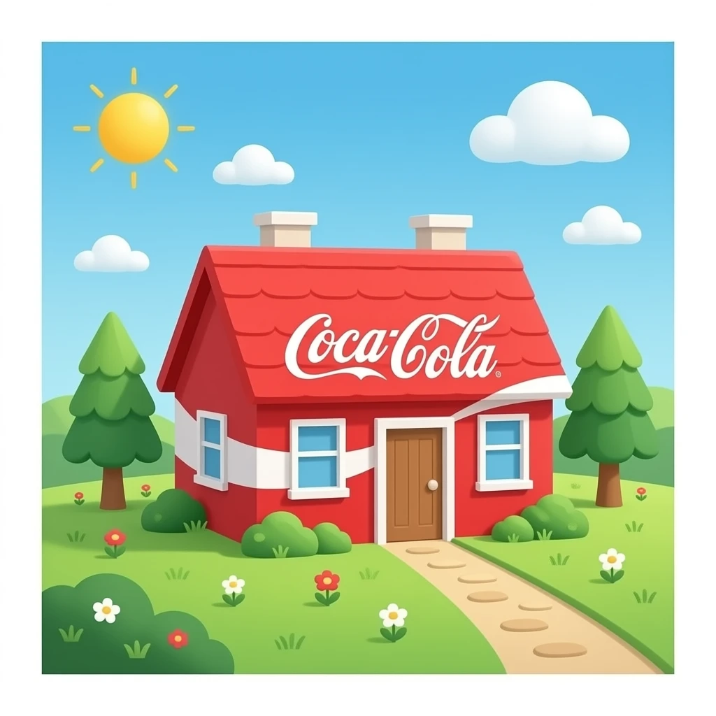 coka cola house emoji