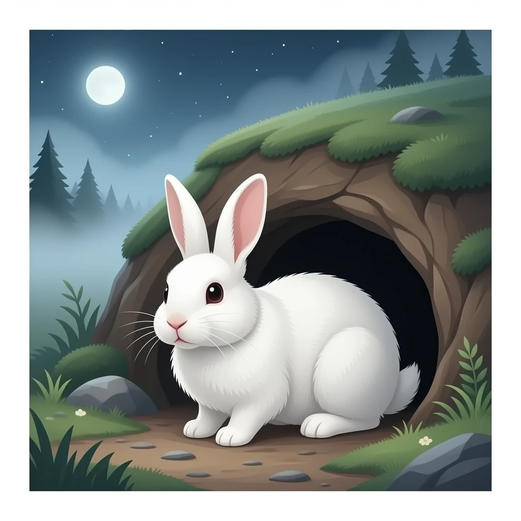 White rabbit Inside rabbit hole emoji