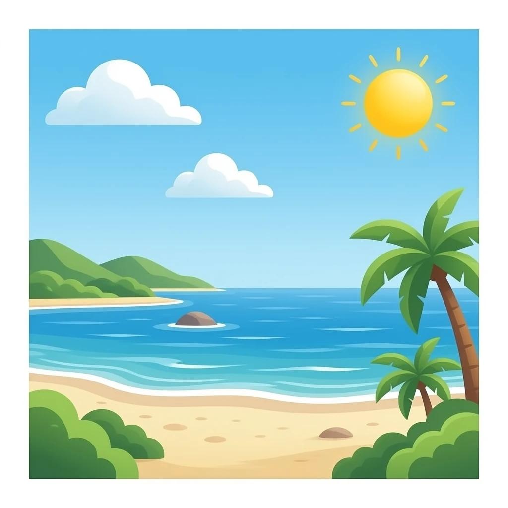 Sea video game looking from above no background emoji
