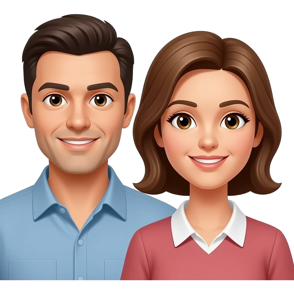 Two men and a woman emoji