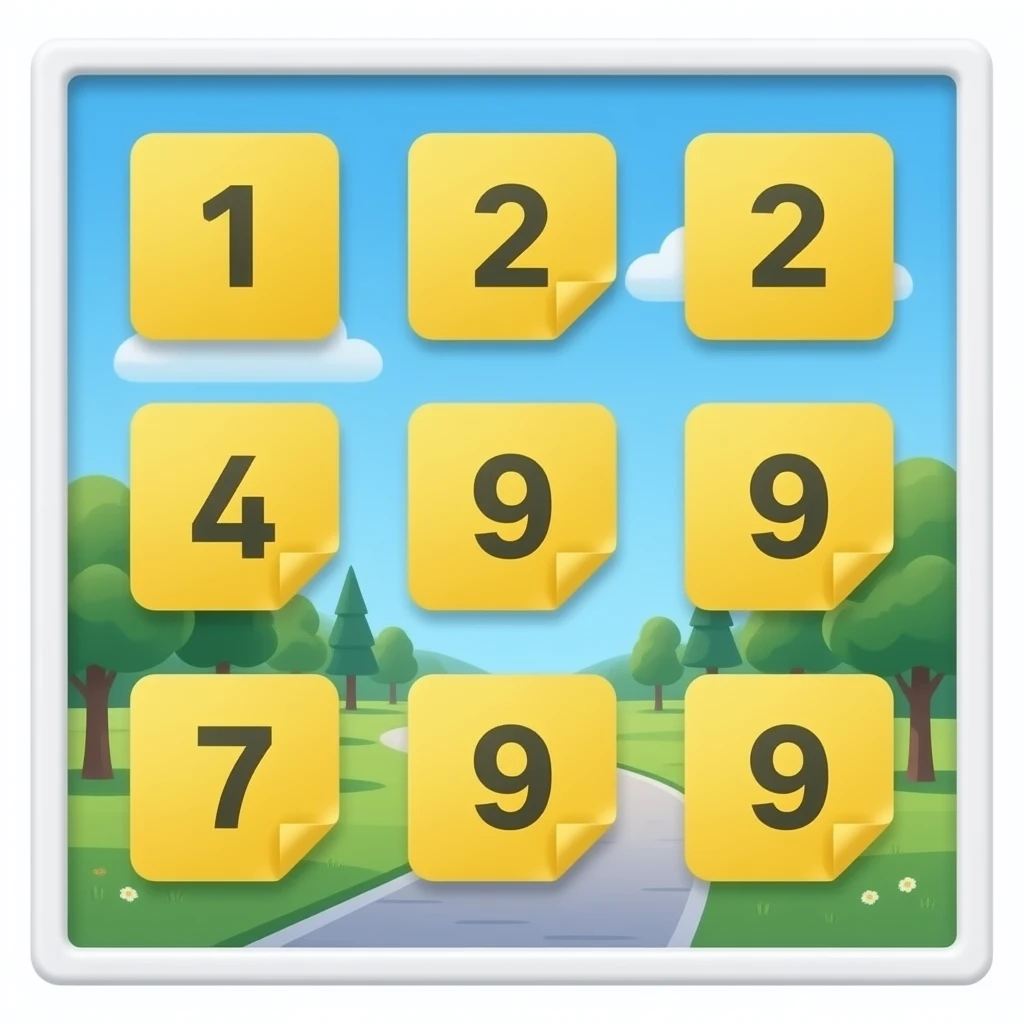 project task board with yellow 9 stickers ios emoji