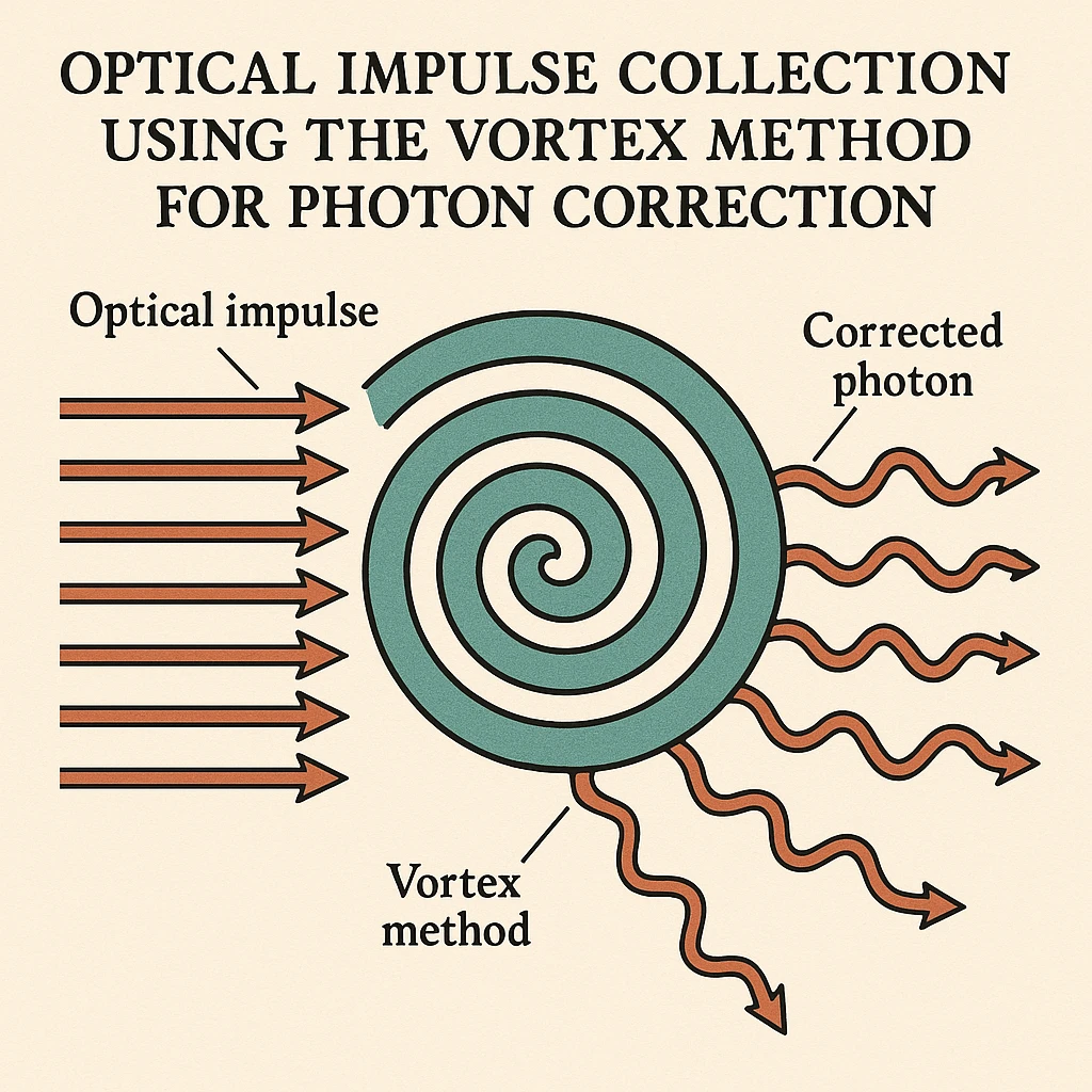  optical impulse collection using the vortex method for photon correction. textbook graphical representation emoji