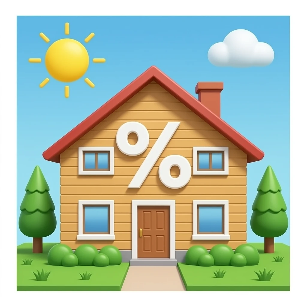 casa con porcentaje emoji