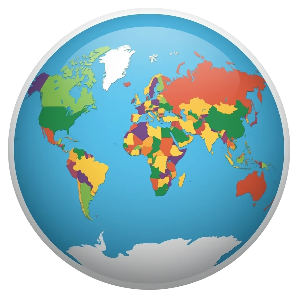 world map with countries emoji