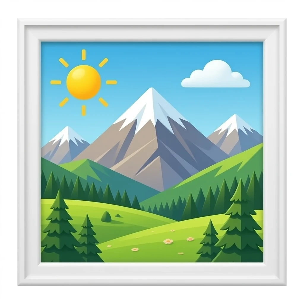 mountain frame emoji