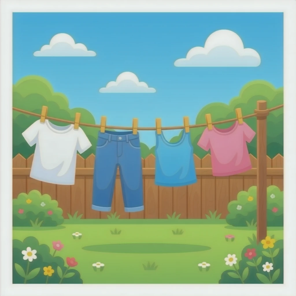 Laundry on clothesline emoji