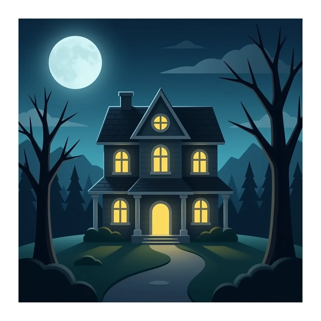 Haunted House, no background emoji