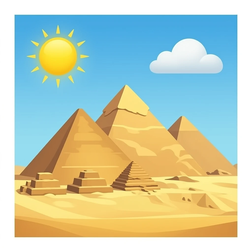 Three pyramids emoji
