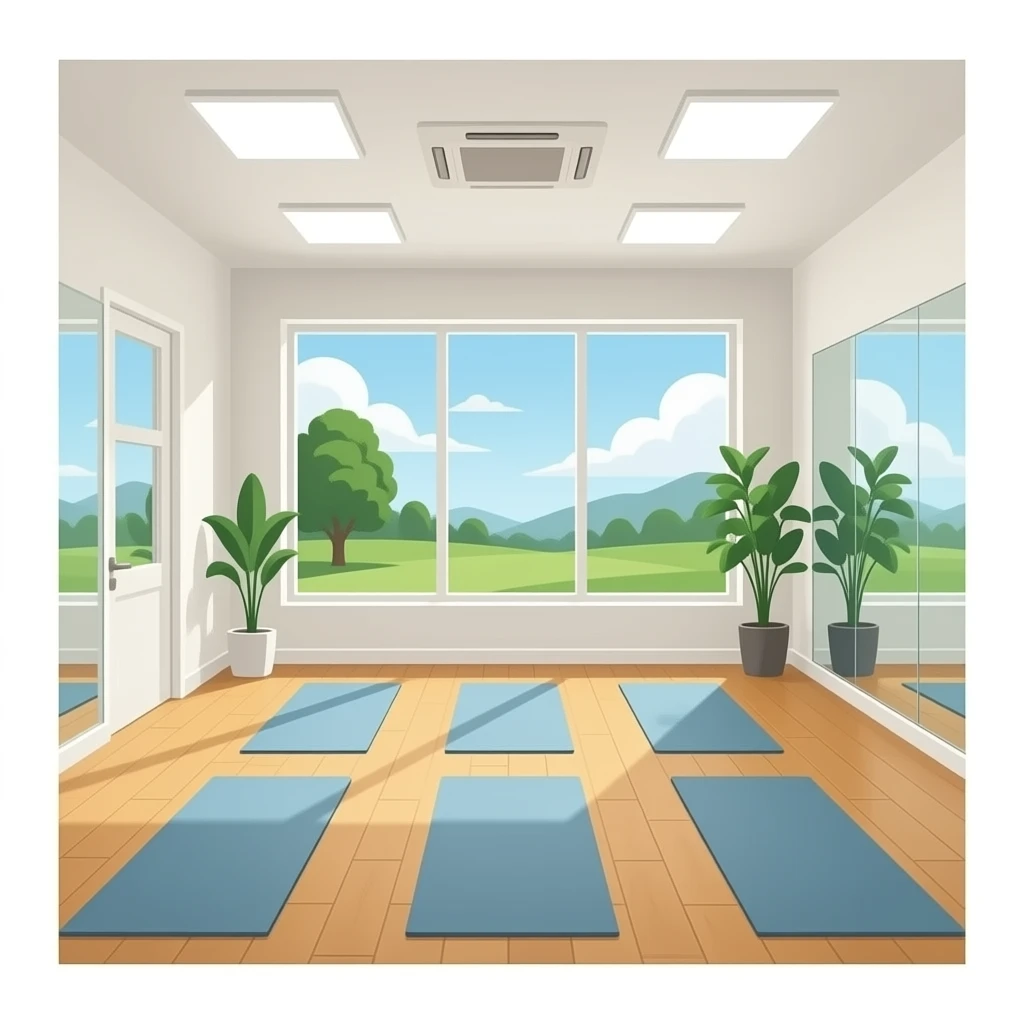 indoor yoga studio emoji