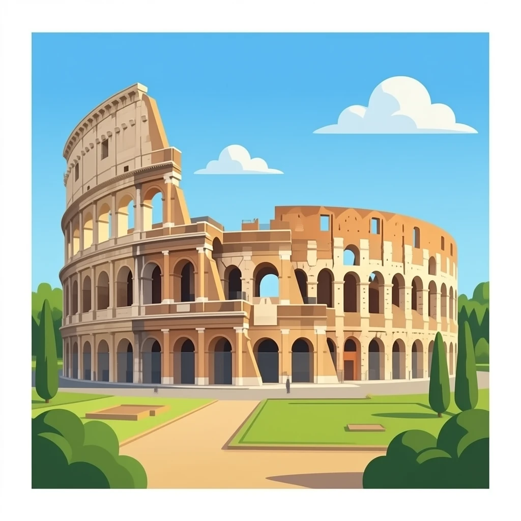 Realistic coloseum emoji emoji