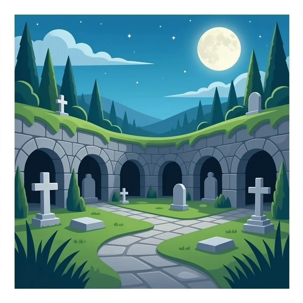 friedhof mit katakombe emoji