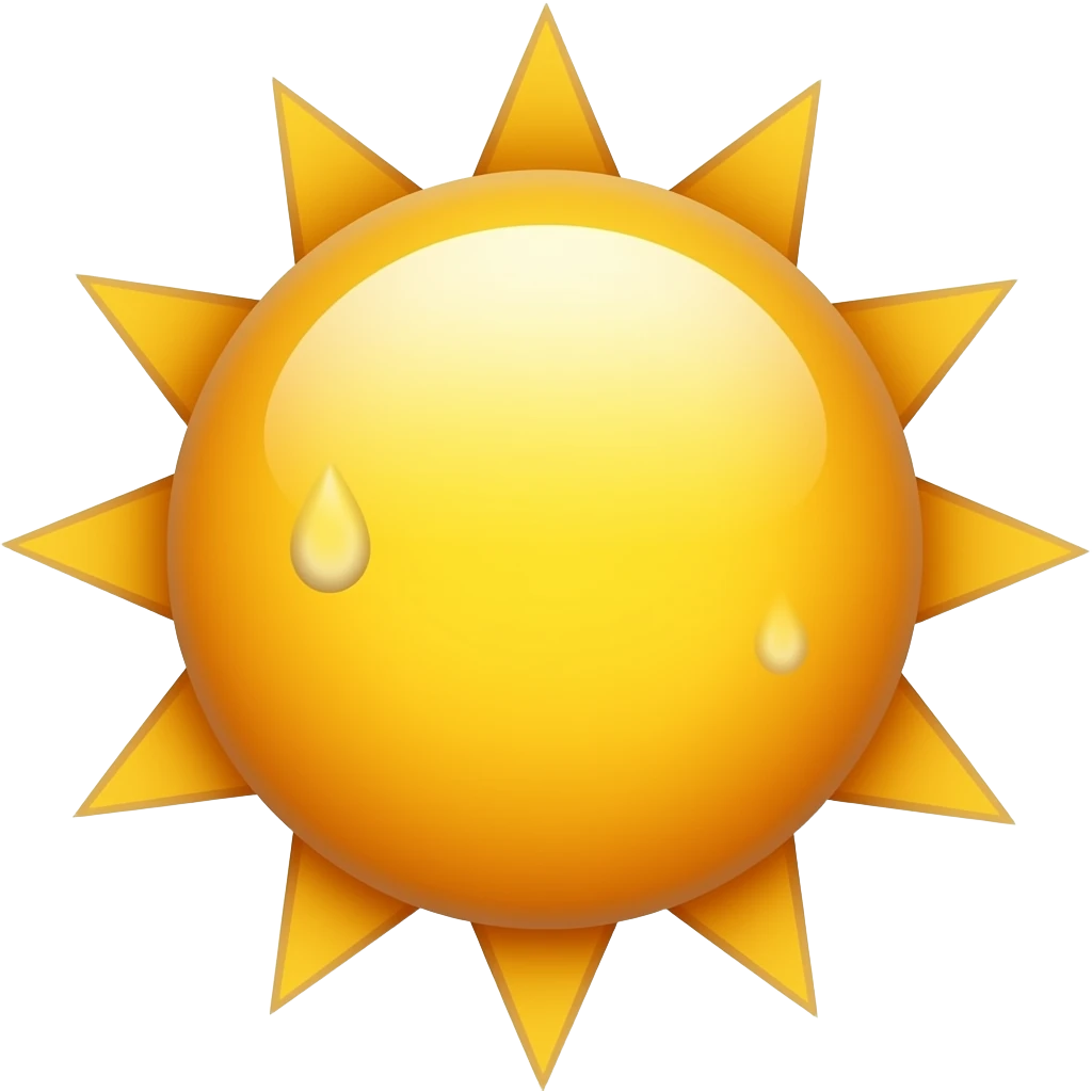 sweaty sun emoji